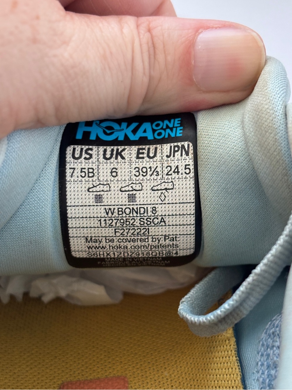 HOKA Bondi 8 Women’s 7.5B Summer Song Country Air Running Shoes 1127952 - Picture 12 of 12